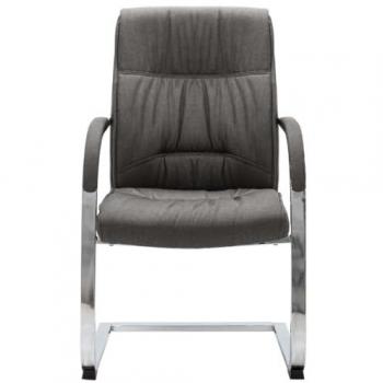 Silla de oficina voladiza gris en tela