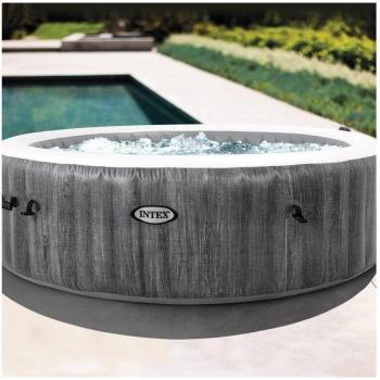 Intex PureSpa Greywood Deluxe Inflatable Spa, 6-Person, 1098 Liters, Ø216 x 71 cm