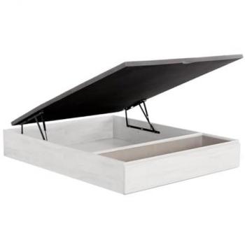 Canapé abatible y sommier con cajón de 140 x 190 cm - Blanco - HESTIA de YSMÉE
