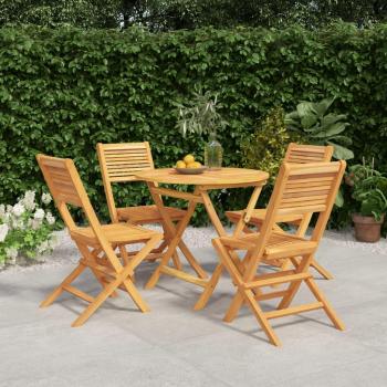 5-Piece Solid Teak Wood Garden Dining Set