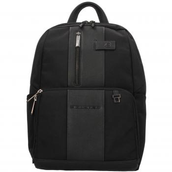 Piquadro Black Male Backpack with 39 cm Laptop Compartment, Size: ONE SIZE