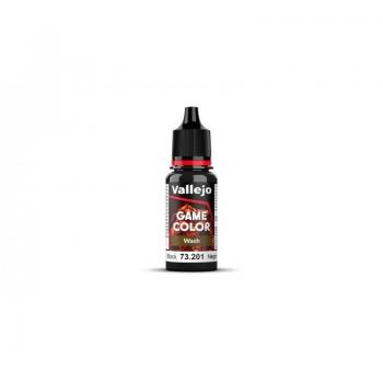 Vallejo 73201 Black Wash - Acrylic Game Color Wash, 17ml