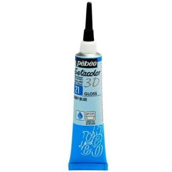 Pintura Acrílica 3D Brillante 20ml Azul Bebé