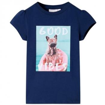Camiseta infantil azul marino 92