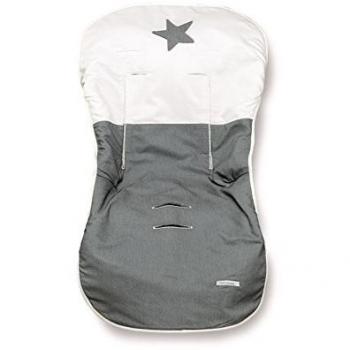 Bimbi Corona - Colchoneta oval, 49 x 103 cm, blanco y gris
