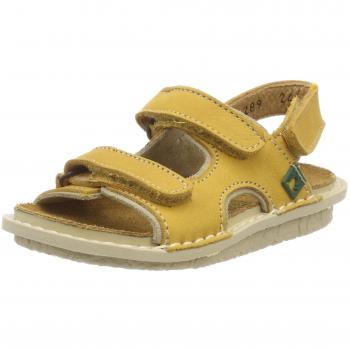 El Naturalista Kids E289 Pleasant Terra, Sandalias con Punta Abierta para Niños, Amarillo Curry/Porcelana, 31 EU
