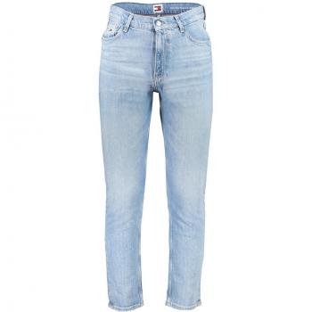 Tommy Hilfiger Men's Slim-Fit Light Blue Tapered Jeans with Embroidered Logo, Sizes W28-W34 L32