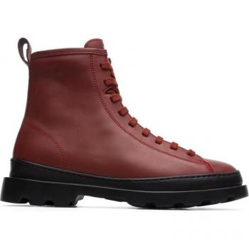 Camper Brutus Women's Ankle Boots - Burgundy Leather with Laces