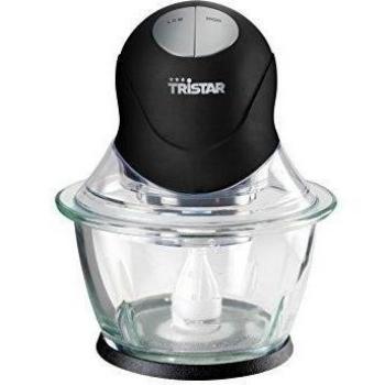 Tristar BL-4014 Picadora eléctrica, 300 W, 1 Liter, Vidrio, Negro y Transparente