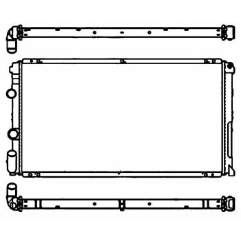 Radiador de motor HELLA 8MK 376 708-451 para refrigeración del motor