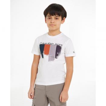 Camiseta de niño blanca de manga corta Calvin Klein