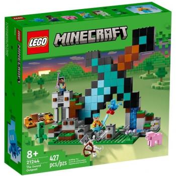 LEGO Minecraft 21244 La Fortificación-Espada con Mini Figuras Creeper, Soldado, Guerrero y Esqueleto