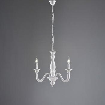 Araña Shabby Chic Lucca Blanca 3 Luces E14