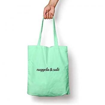 TOTE Bag Verde Menta de Nuggela & Sulé - Bolsas de diseño 100% algodón con asas largas, ideales para