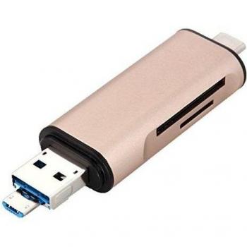 Genérico USB 2.0 Tipo C lector de tarjetas, 1 Pcs 3 Modo portátiles y teléfonos inteligentes Android TF micro USB / SD lector de tarjetas