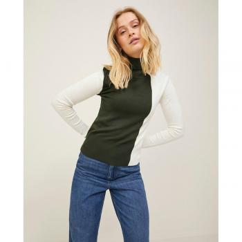 Jersey de mujer de punto cuello vuelto bicolor Jack & Jones
