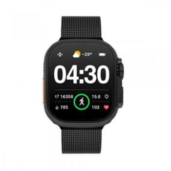 Reloj Inteligente Radiant Hollywood Mesh Negro Unisex 40 mm con Control de Ritmo Cardiaco, Sueño y Modos Deportivos, Compatible con Android e iOS
