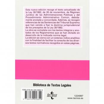 Legislación general de Régimen Jurídico de las Administraciones Públicas y del Procedimiento Administrativo Común
