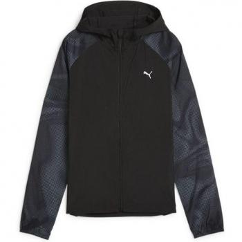 CHAQUETA DE RUNNING PUMA NEGRA PARA MUJER