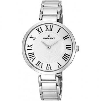 Reloj Guess Imprint W1161G5 Mujer con Correa de Cuero Blanca y Detalles en Oro