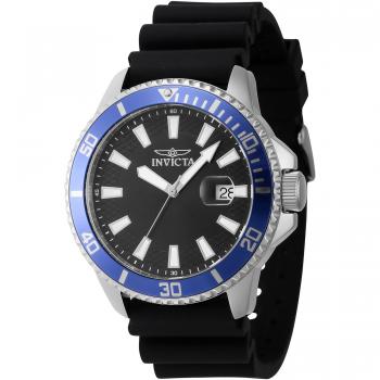 Reloj de Pulsera Invicta Pro Diver 46130 - Cuarzo - Acero Inoxidable - Correa de Silicona Negra - Dial Negro - Hombre Unisex