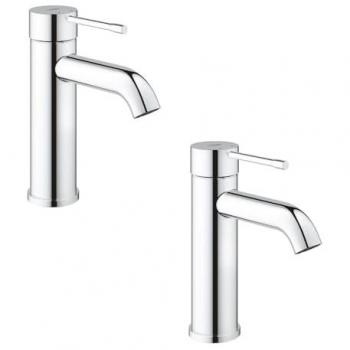 Juego de 2 mezcladores de lavabo Grohe Essence AquaGuide S sin desagüe