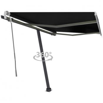 Toldo manual autoportante antracita 350x250 cm retráctil