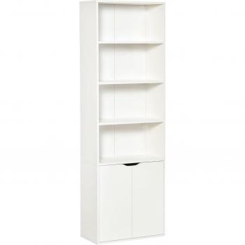 Estantería Librería con Armario y Compartimentos - Blanco