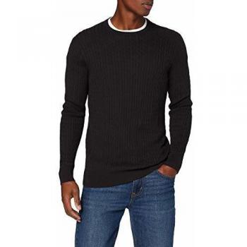 Marca Amazon - Meraki Jersey de Algodón Hombre, Negro