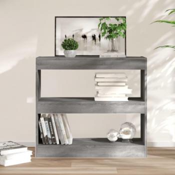 Estantería divisora de espacios vidaXL 80x30x72 cm en colores Blanco, Negro y Roble Sonoma, ideal para Oficina, Estudio, Sala de Estar y Dormitorio