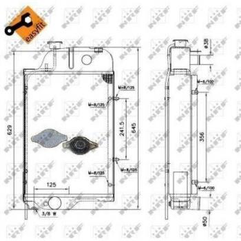 Radiador de Refrigeración del Motor NRF EASY FIT 52138