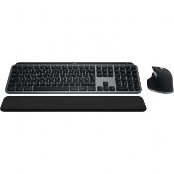Combo Logitech MX Keys S para Mac - Teclado y Ratón Inalámbricos, Retroiluminados, Bluetooth, QWERTZ Alemán, Aluminio Negro