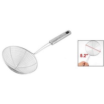 waygo malla colador cucharón, acero inoxidable, plata, 13.2 cm)