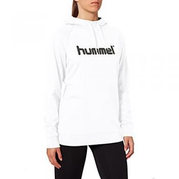 Sudadera con capucha Hummel Go Logo para mujer, color blanco, talla XS