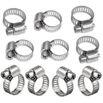 Sonline 10 x 10mm-16mm Abrazadera Clip para Tubos Manguera de Combustible, Acero Inoxidable Recubierto de Zinc