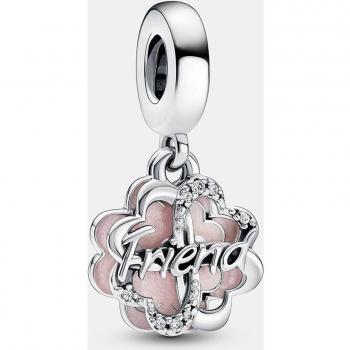 Charm Pandora Moments de plata con esmalte multicolor y forma de trébol