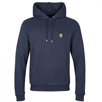 Belstaff Men's Dark Ink Logo Patch Pullover Hoodie