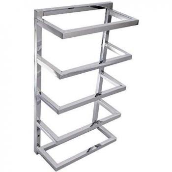 House & Homestyle Soporte de Pared de 5 Niveles para Colgar Toallas de baño, baño o Inodoro, Cromado Plateado, 57 cm de Alto x 31 cm de Ancho x 15 cm de Profundidad.