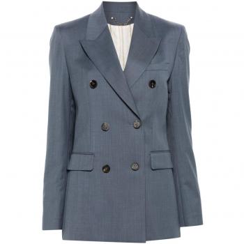 Golden Goose Women's Double-Breasted Blazer in Dusty Gray - Size 38