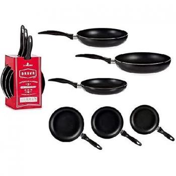 TU TENDENCIA UNICA Set de 3 sartenes de Aluminio Prensado, antiadherentes de 22-24-26 cm de diámetro. Juego de sartenes Fáciles de Limpiar y Libre PFOA