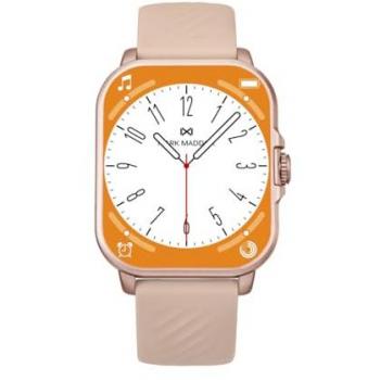 Reloj inteligente Mark Maddox HS2005-70 para hombre con caja de policarbonato y correa de silicona rosa