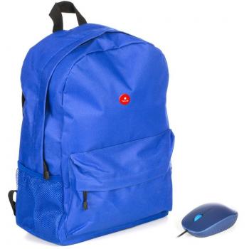 Mochila para portatil 156 pulgadas azul mas raton inalambrico mochila para ordenador ngs kit discovery
