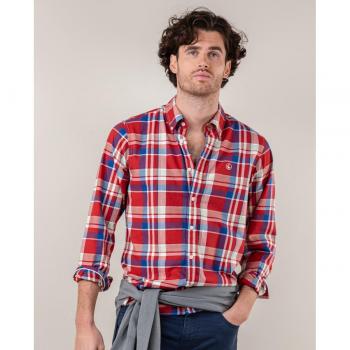 El Ganso Camisa Cuadro Preppy rojo y azul para hombre