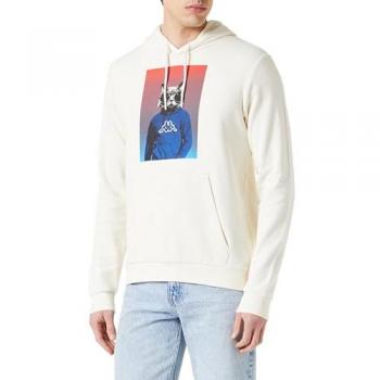 Kappa Sudadera con Capucha Sweacat 361k3jw Talla Adulto - S, Beige, L, Blanco, L