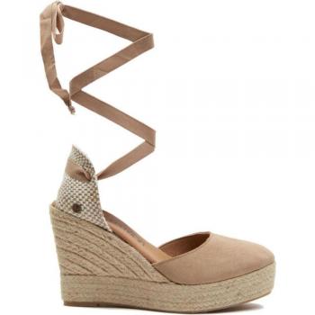 Espadrilles La Valeta Charlene - Calzado Femenino de Cuña, Sandalias de Mujer LA VALETA CHARLENE NUDE