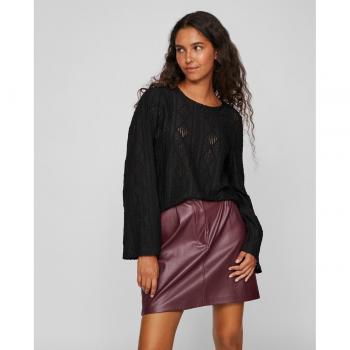 Top de encaje Vila Visindy Negro para Mujer