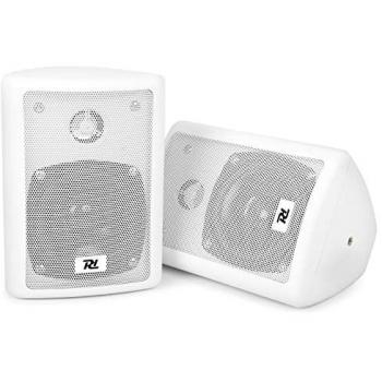 Conjunto de Altavoces Estéreo 2 Vías 75W Blanco con Woofer de 10cm y Tweeter de Policarbonato