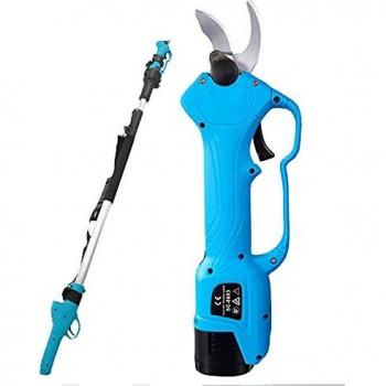 MUDYVEL Tijera de podar telescopica 16.8V 2Pcs Copia de Seguridad Recargable 2Ah Batería con Varilla de Extensión Podadora Eléctricas sin Cable Profesionales de de Ramas Altas