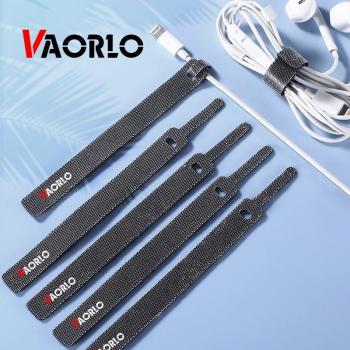 Organizador de Cables VAORLO, Enrollador para Ratón, Auriculares, HDMI, AUX y USB, Gestión y Protección de Cables en Color Negro