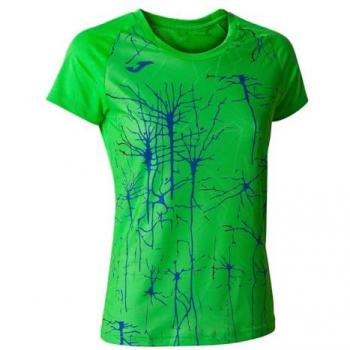 Camiseta de Manga Corta Mujer Joma Elite IX Verde Flúor